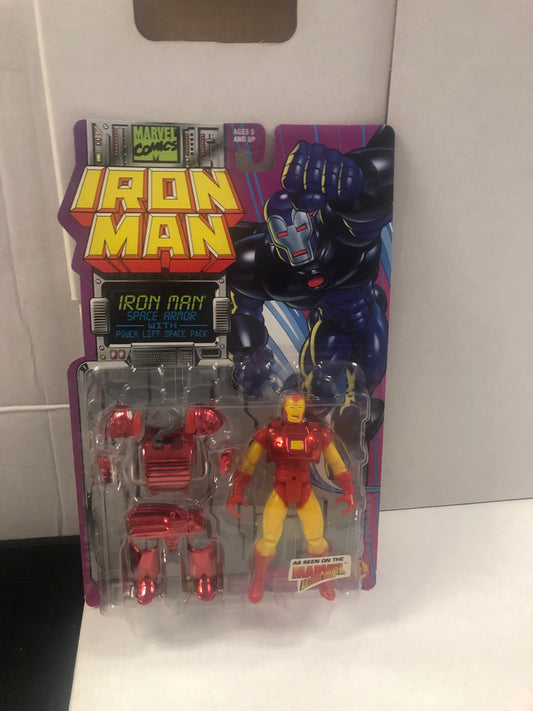 TOYBIZ (1995) IRON MAN IRON MAN SPACE ARMOR WITH POWER LIFT SPACE PACK EXCELLENT CONDITION