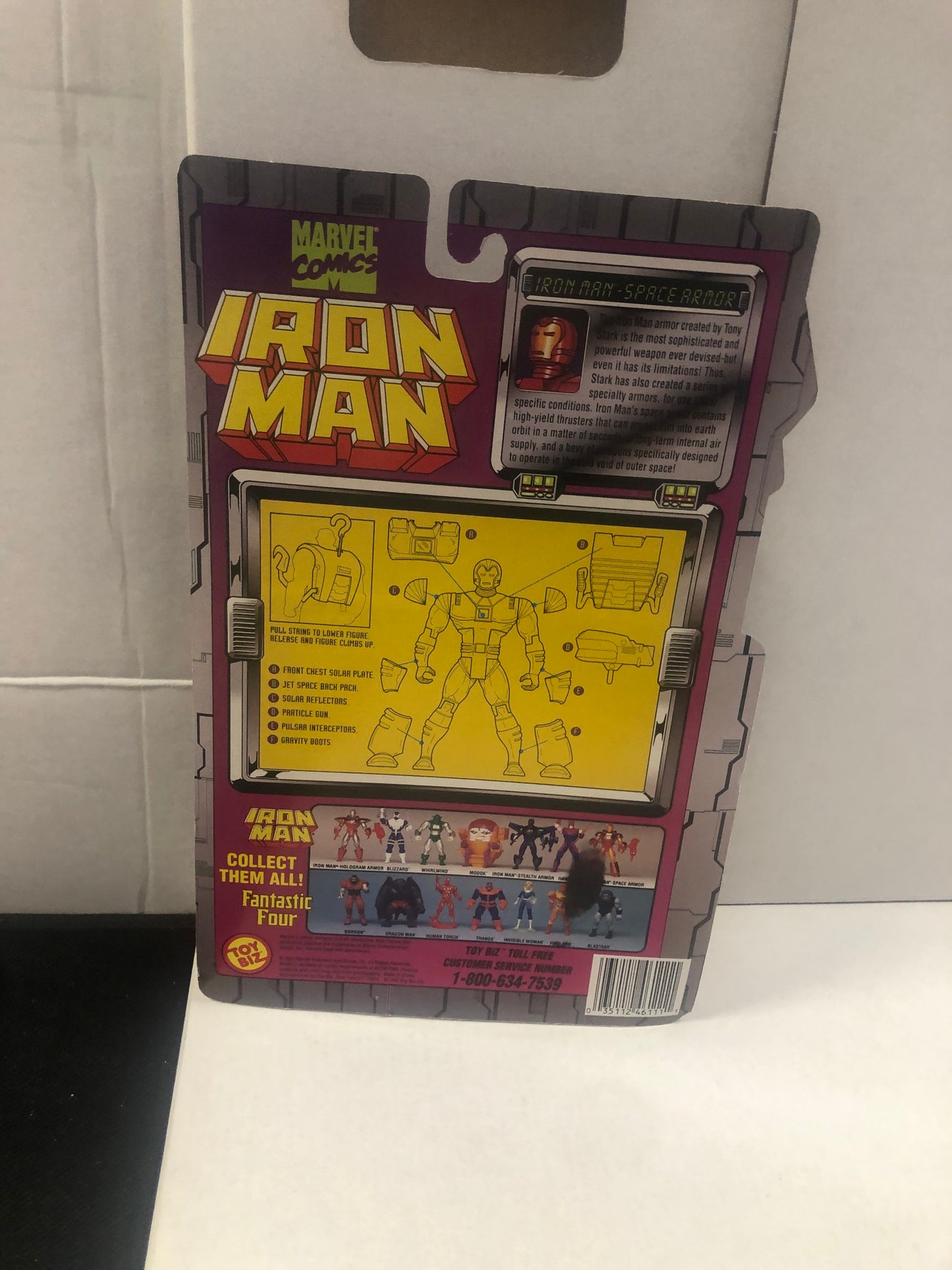 TOYBIZ (1995) IRON MAN IRON MAN SPACE ARMOR WITH POWER LIFT SPACE PACK EXCELLENT CONDITION