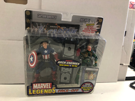 MARVEL LEGENDS FACE-OFF ARCH-ENEMIES CAPTAIN AMERICA VS RED SKULL VARIANT GOOD CONDITION