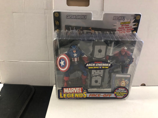 MARVEL LEGENDS FACE-OFF ARCH-ENEMIES CAPTAIN AMERICA VS RED SKULL GOOD CONDITION