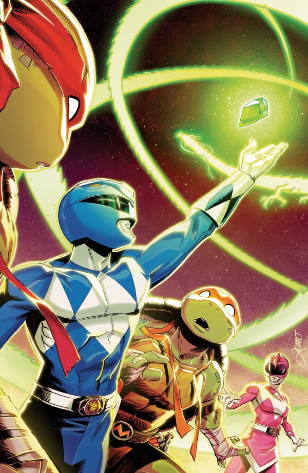 BOOM Mighty Morphin Power Rangers/Teenage Mutant Ninja Turtles III #4 D Variant (Full Art, Foil, Zonno)