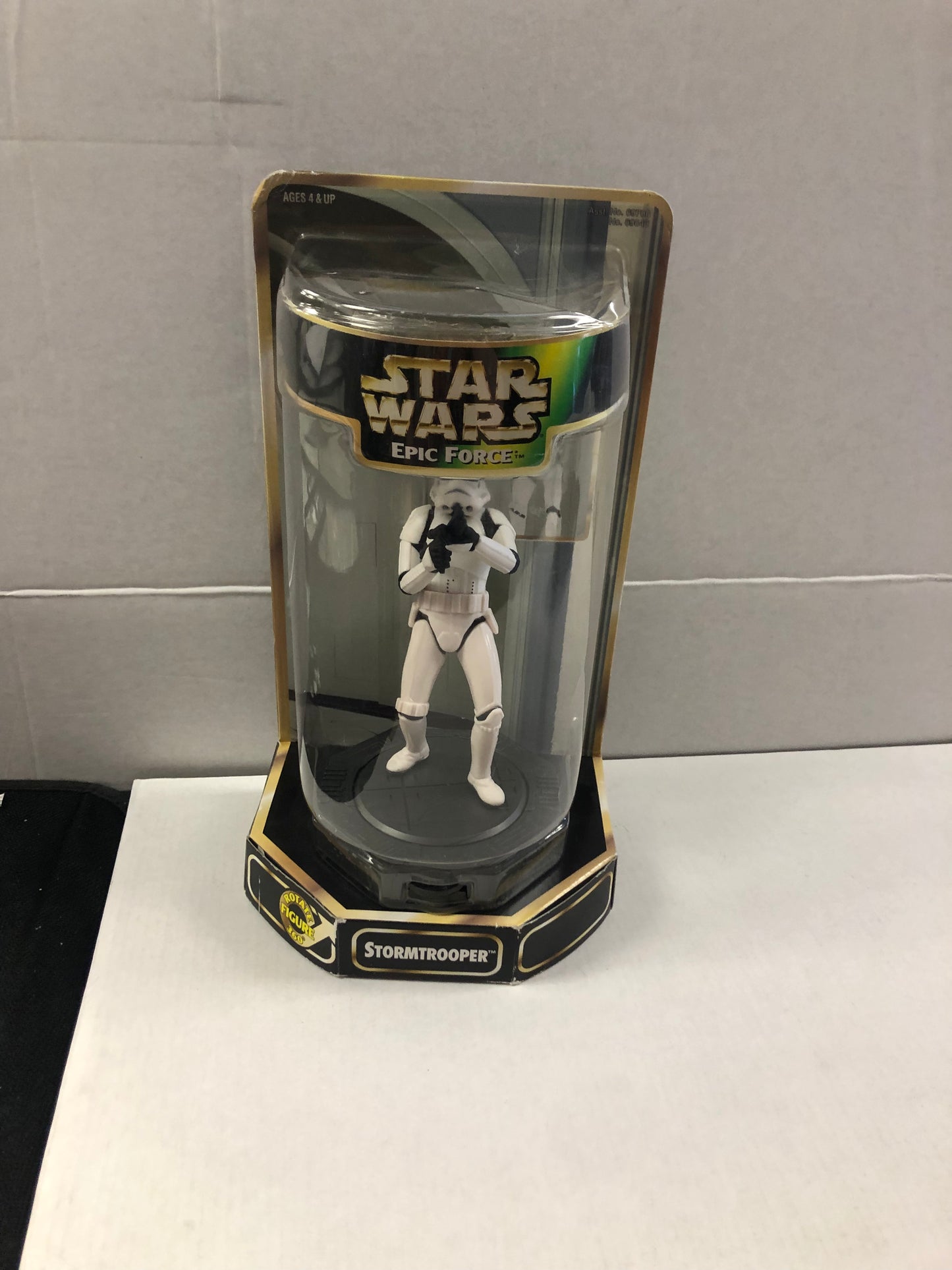 KENNER STAR WARS EPIC FORCE STORMTROOPER (1998) GOOD CONDITION SLIGHT WEAR ON BACK OF BOX
