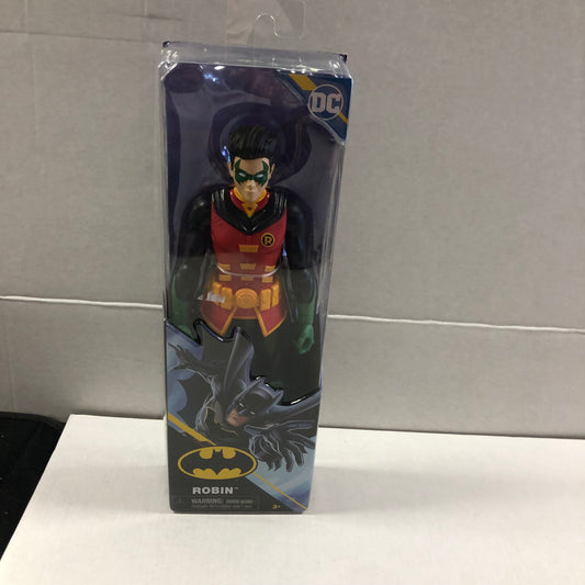 SPIN MASTER DC ROBIN FIGURE OKAY CONDITION BOX DAMAGE ON BOTTOM OF BOX