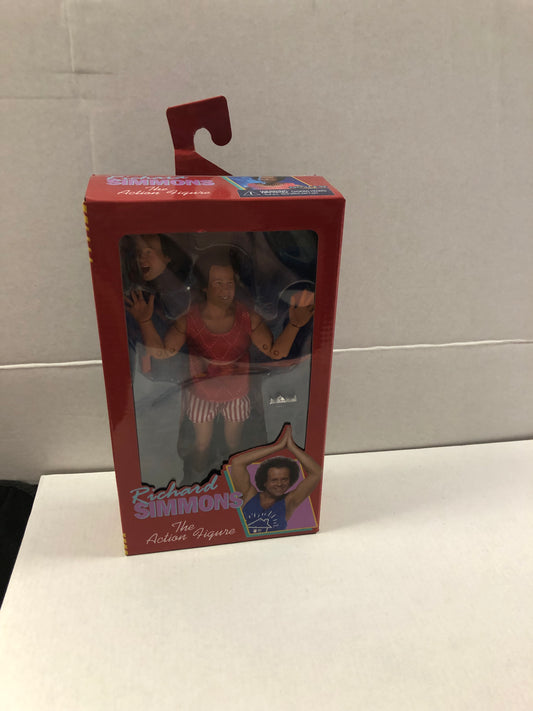 NECA RICHARD SIMMONS THE ACTION FIGURE OKAY CONDITION WEAR ON BACK OF BOX