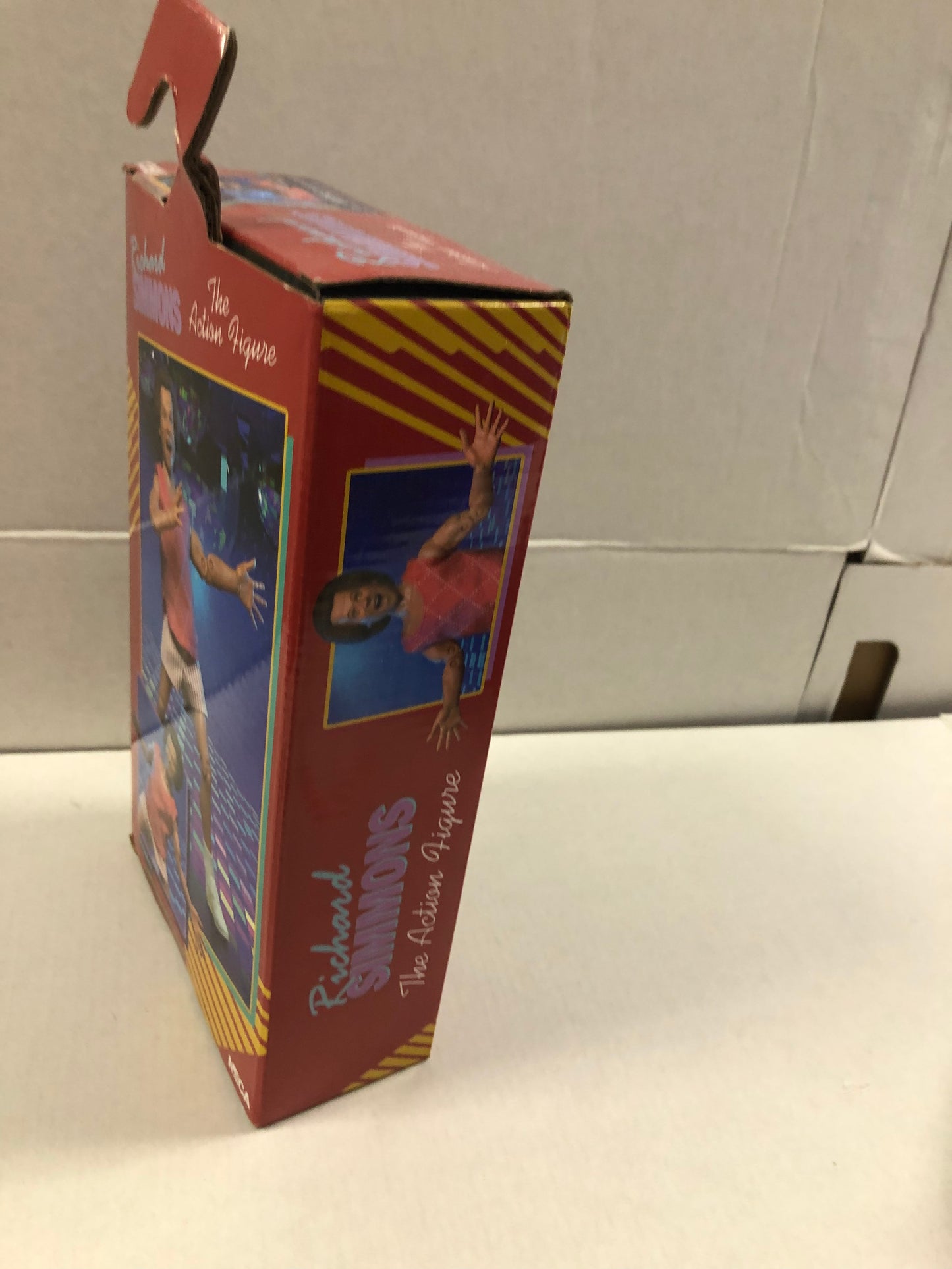 NECA RICHARD SIMMONS THE ACTION FIGURE OKAY CONDITION WEAR ON BACK OF BOX