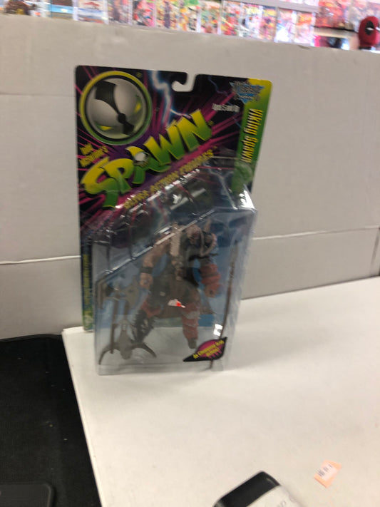 MCFARLANE TOYS VIKING SPAWN POOR CONDITION PLASTIC LOOSE ON FRONT TAPED