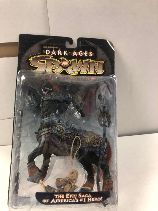 MCFARLANE TOYS DARK AGES SPAWN THE RAIDER OKAY CONDITION PLASTIC LOOSE ON FRONT OF BOX