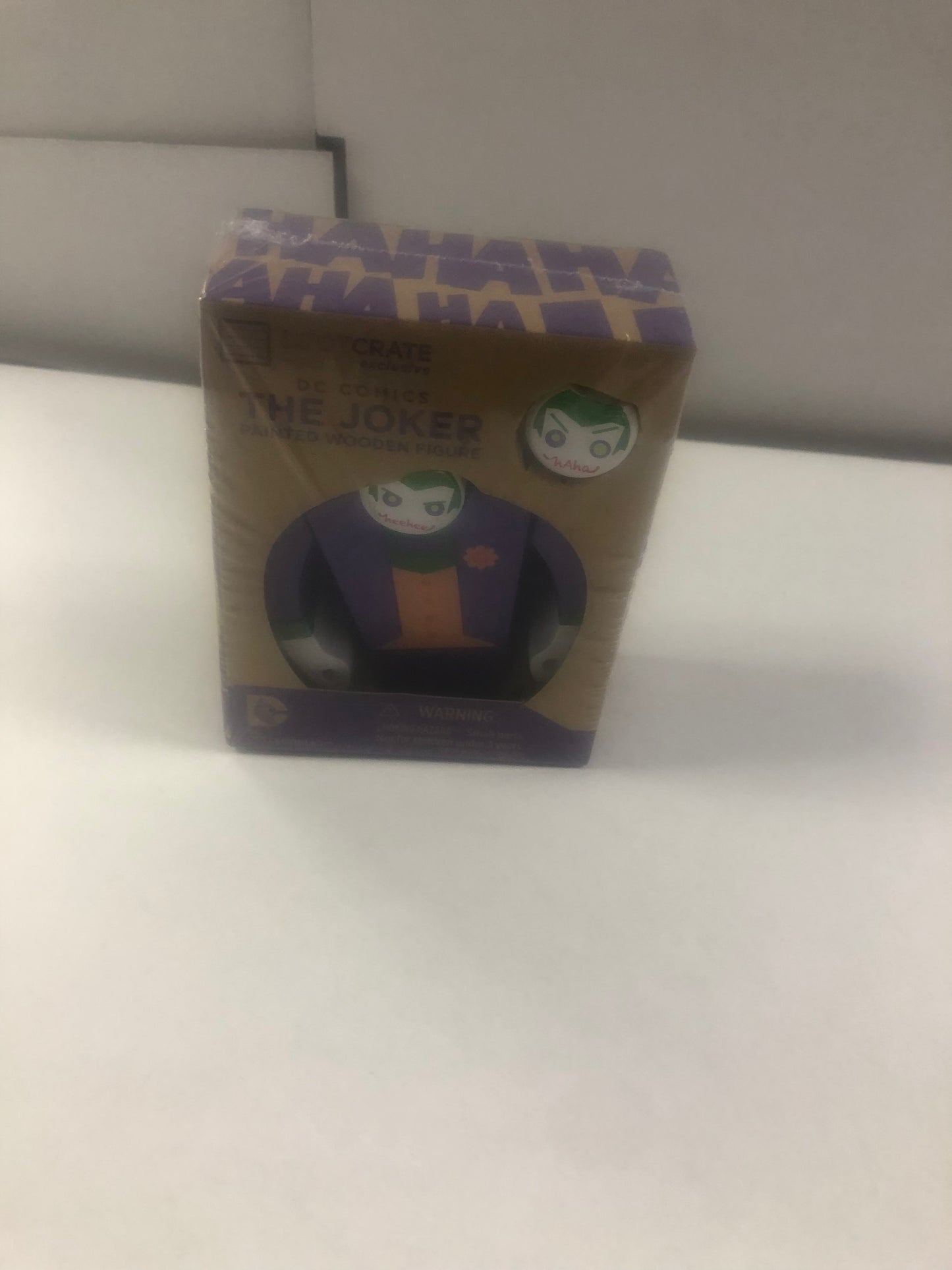 LOOTCRATE THE JOKER PAINTED WOODEN FIGURE SEALED