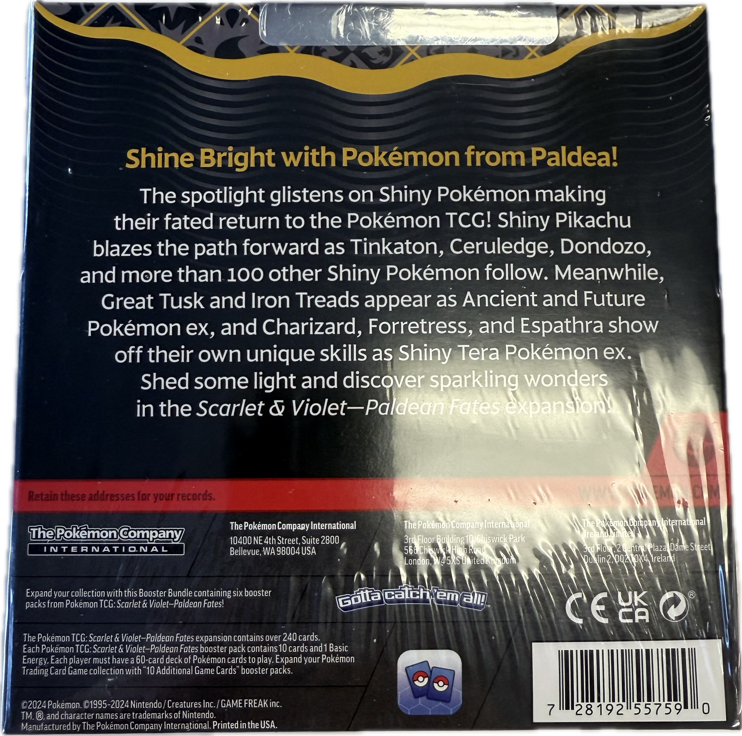 POKÉMON TCG PALDEAN FATES BOOSTER BUNDLE