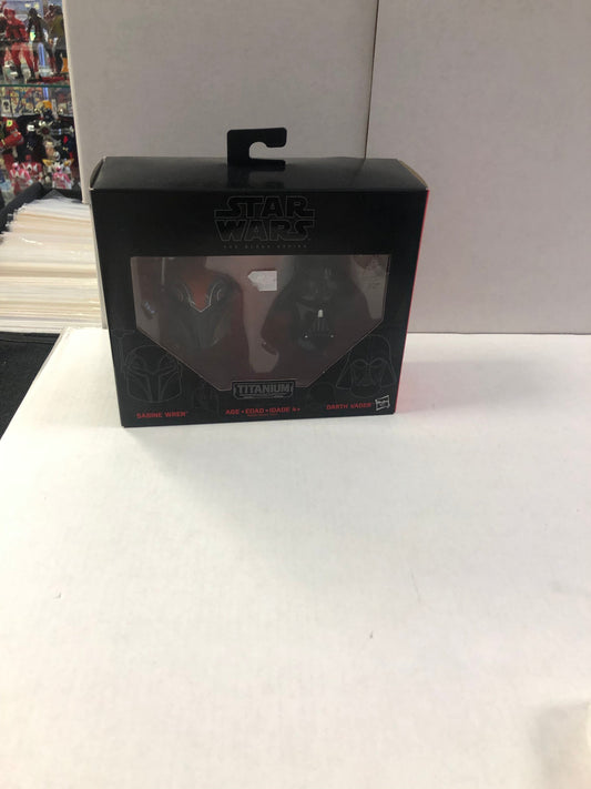 STAR WARS THE BLACK SERIES SABINE WREN/DARTH VADER HELMETS DECENT CONDITION