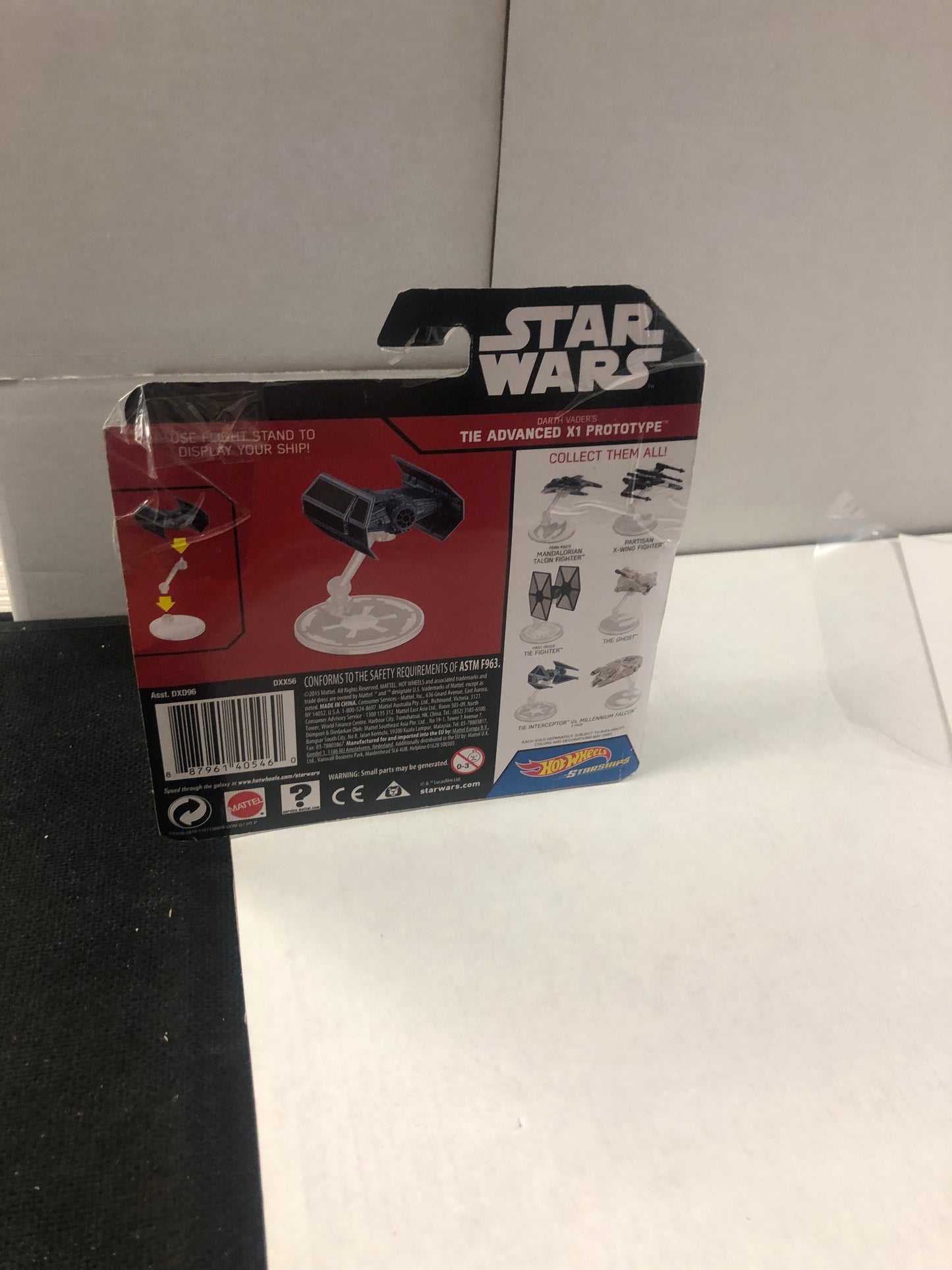 MATTEL HOT WHEELS STAR WARS STARSHIPS TIE ADVANCED X1 PROTOTYPE POOR CONDITION TAPED BOX AND TEARS ON BOX