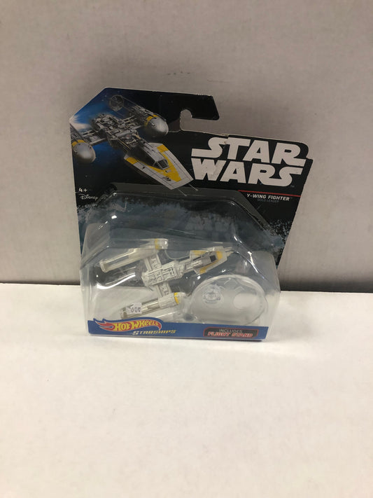 MATTEL HOT WHEELS STAR WARS STARSHIPS Y-WING FIGHTER OKAY CONDITION TEAR ON BACK OF BOX