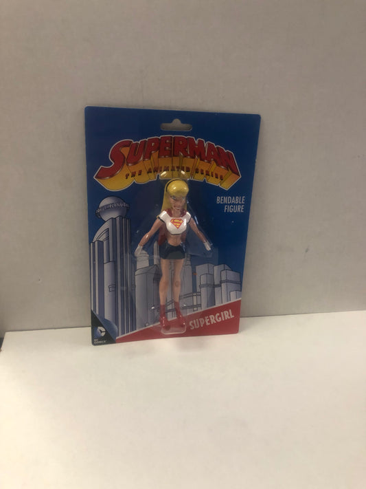 SUPERMAN THE ANIMATED SERIES SUPERGIRL BENDABLE FIGURE GREAT CONDITION