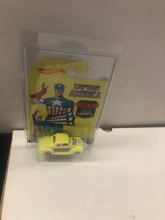 MATTEL HOT WHEELS CAPTAIN AMERICA 40 FORD COUPE EXCELLENT CONDITION
