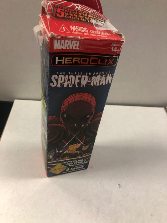 MARVEL THE SUPERIOR FOES OF SPIDER-MAN 5 PACK HEROCLIX FINE CONDITION BOX OPEN AND TORN