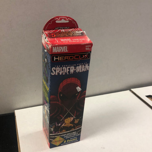 MARVEL THE SUPERIOR FOES OF SPIDER-MAN 5 PACK HEROCLIX GOOD CONDITION BOX OPEN AND TORN