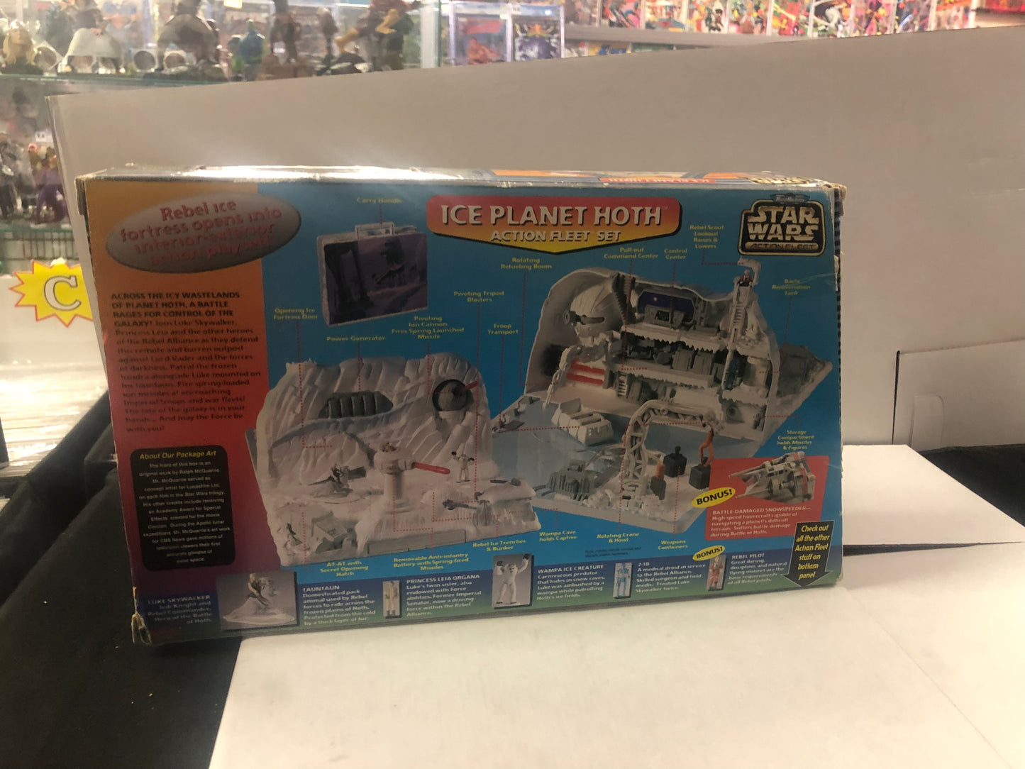 GALOOB STAR WARS ACTION FLEET ICE PLANET HOTH GOOD CONDITION BOX DAMAGE ON SIDES OF BOX