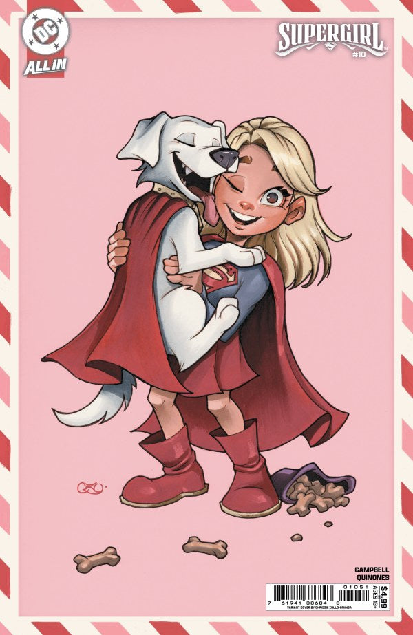 DC COMICS SUPERGIRL #10 CVR E CHRISSIE ZULLO VALENTINES DAY CARD STOCK VAR