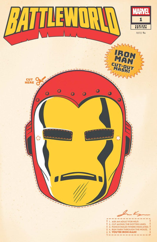 MARVEL COMICS BATTLEWORLD #1 RETRO HALLOWEEN MASK VARIANT