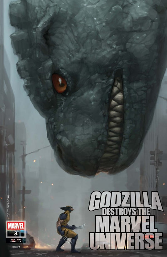 MARVEL COMICS GODZILLA DESTROYS THE MARVEL UNIVERSE #3 LOGAN SHOWDOWN