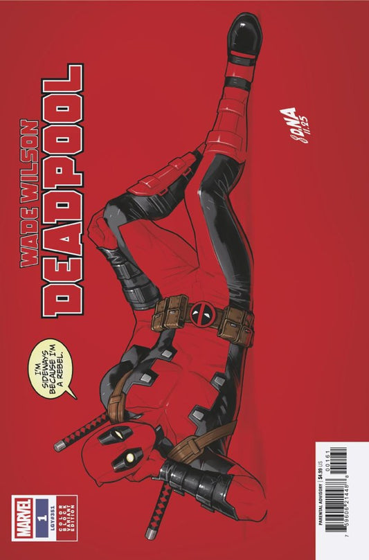 MARVEL COIMICS WADE WILSON: DEADPOOL #1 DAVID NAKAYAMA COLOR BLOCK RED VARIANT