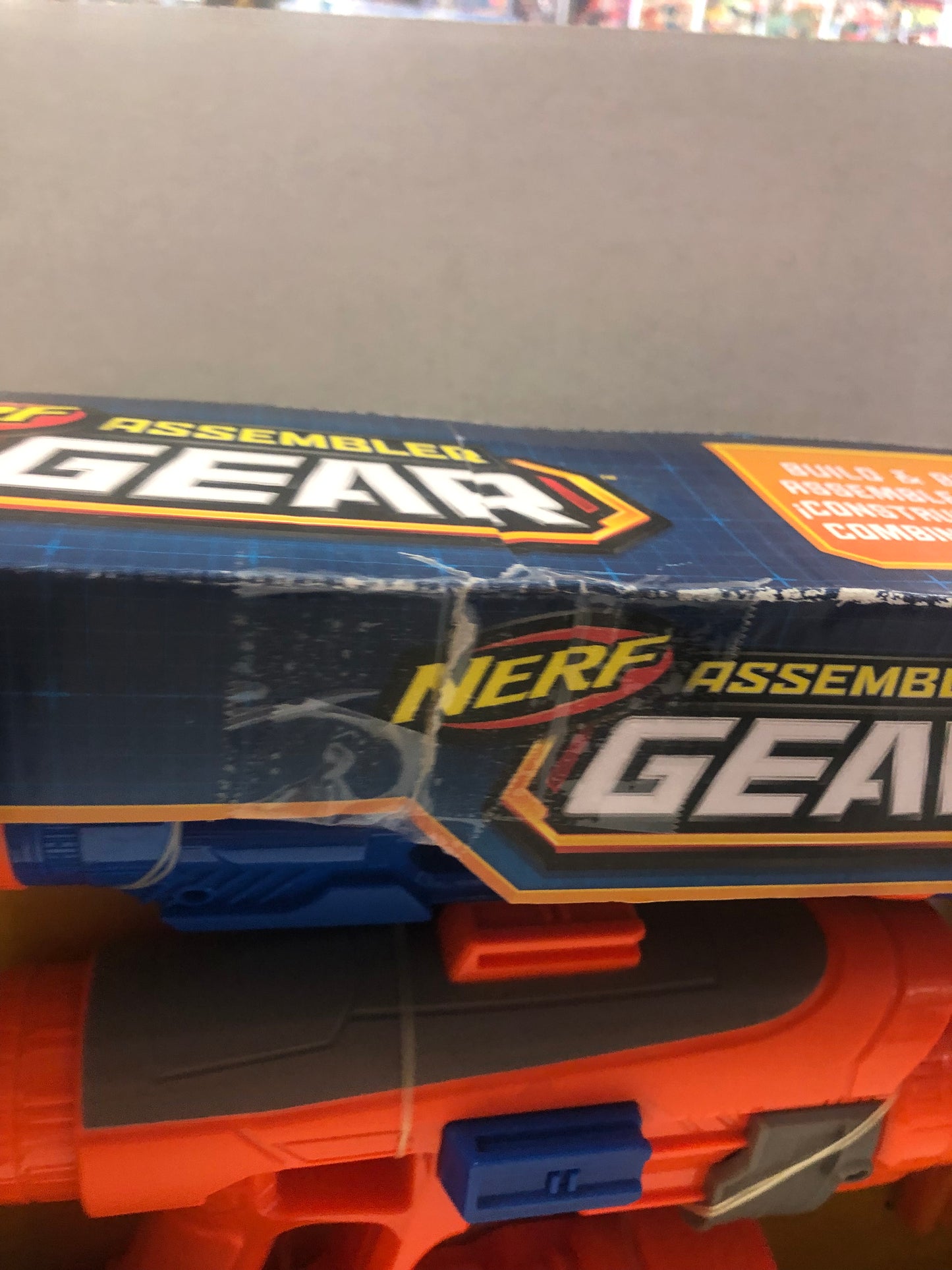 HASBRO NERF ASSEMBLER GEAR AVENGERS INFINITY WAR STAR LORD OKAY CONDITION BOX TAPED ON TOP