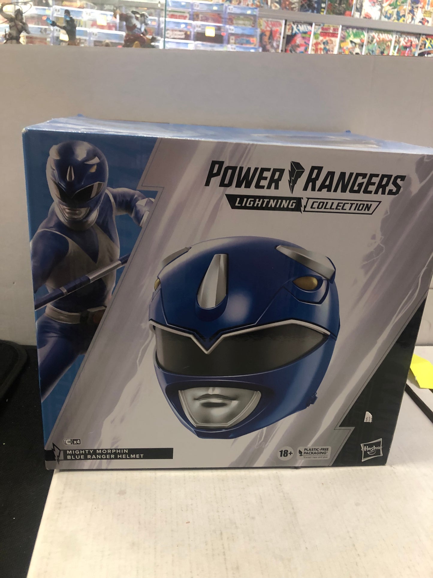 HASBRO POWER RANGERS LIGHTNING COLLECTION MIGHTY MORPHIN BLUE RANGER HELMET EXCELLENT CONDITION