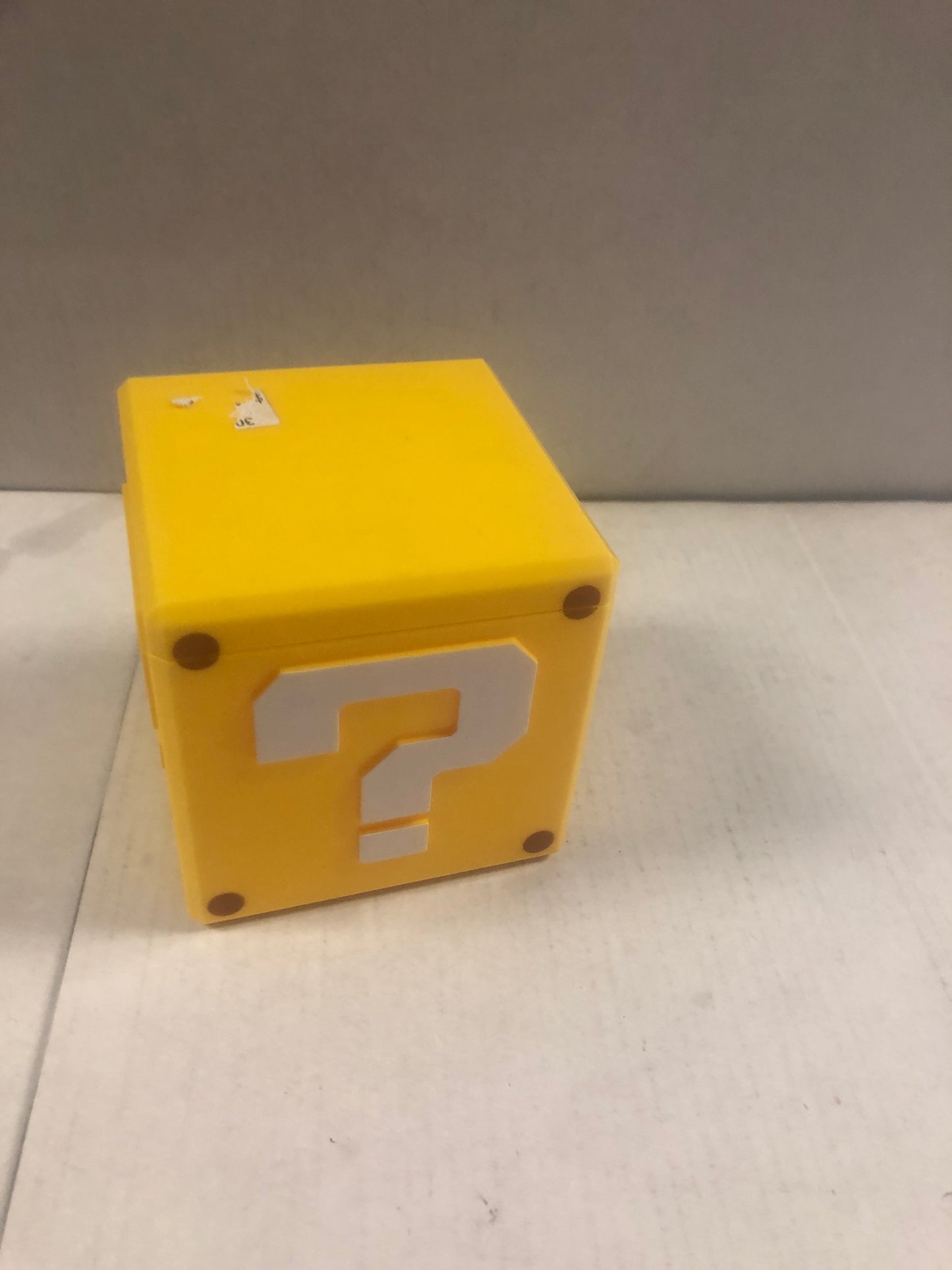 MARIO MYSTERY BLOCK - SMALL SIZED STORAGE BOX (3.5x3.5x3.5 INCHES)