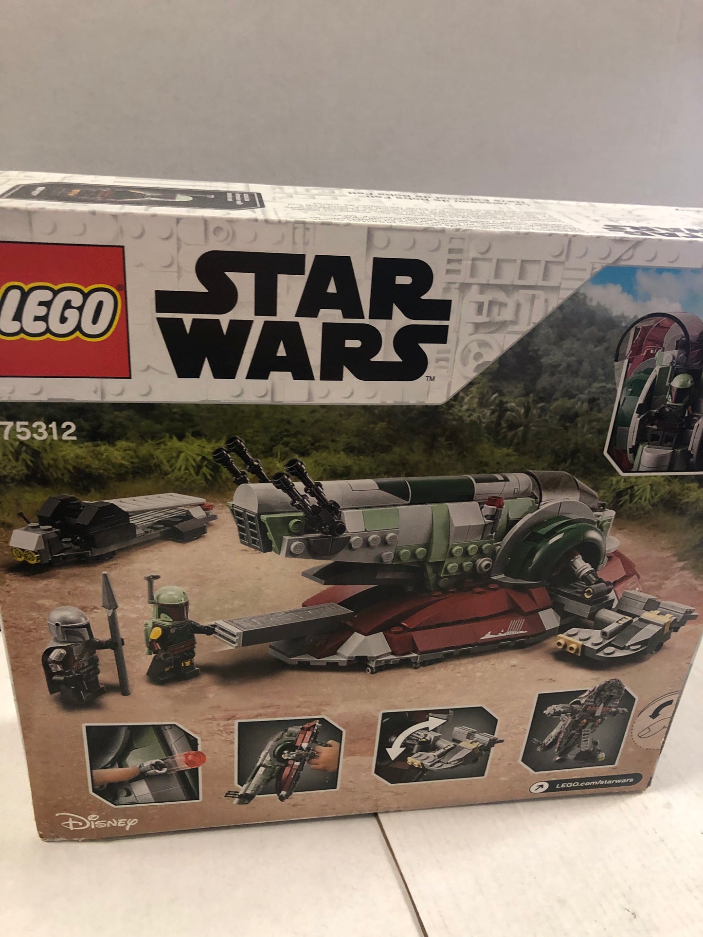 LEGO STAR WARS SET 75312 BOBA FETTS STARSHIP GOOD CONDITION ONE SMALL TEAR ON FRONT OF BOX