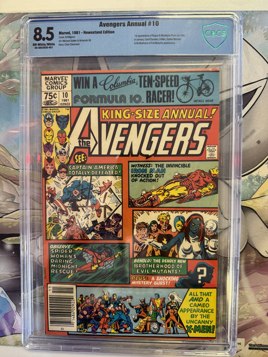 AVENGERS ANNUAL #10 CBCS 8.5 NEWSSTAND (1981, MAJOR MARVEL KEY & 1st APPEARANCE OF ROGUE!)