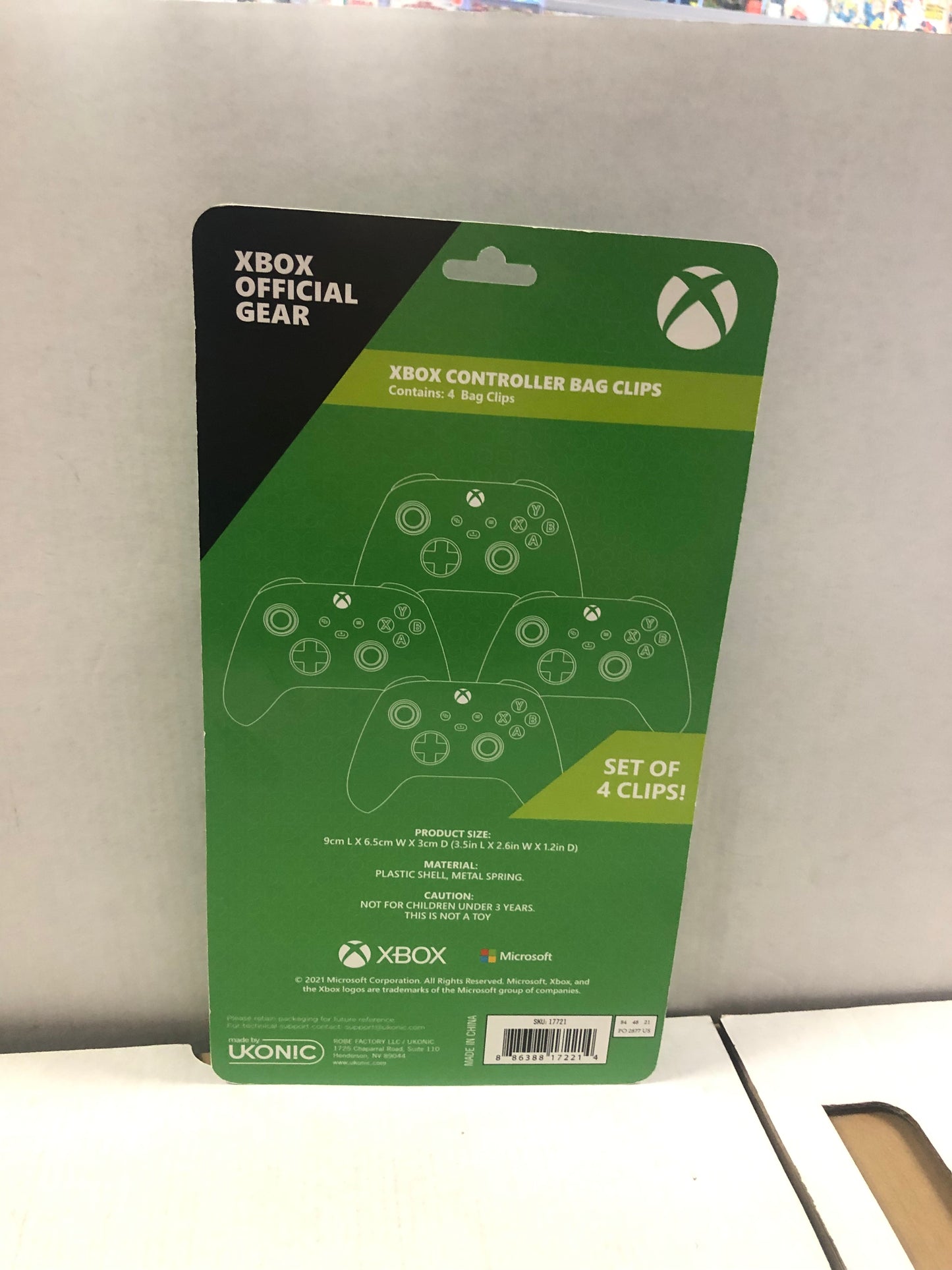UKONIC XBOX CONTROLLER BAG CLIPS 4 PACK