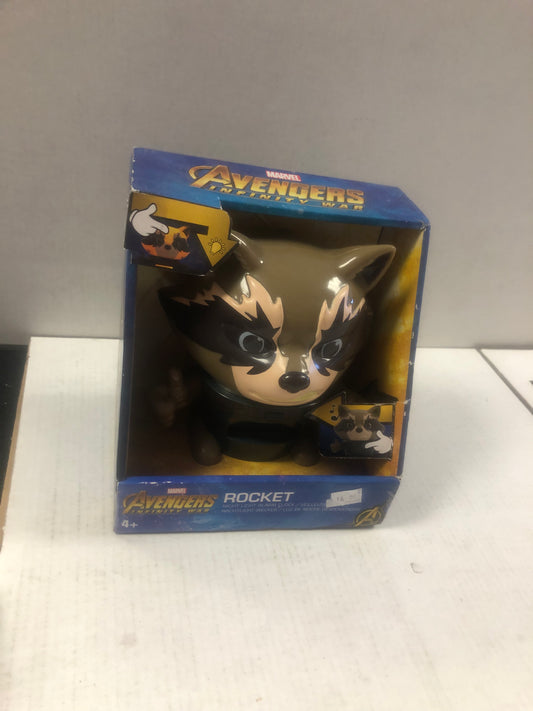 MARVEL ROCKET AVENGERS INFINITY WAR NIGHT LIGHT ALARM CLOCK