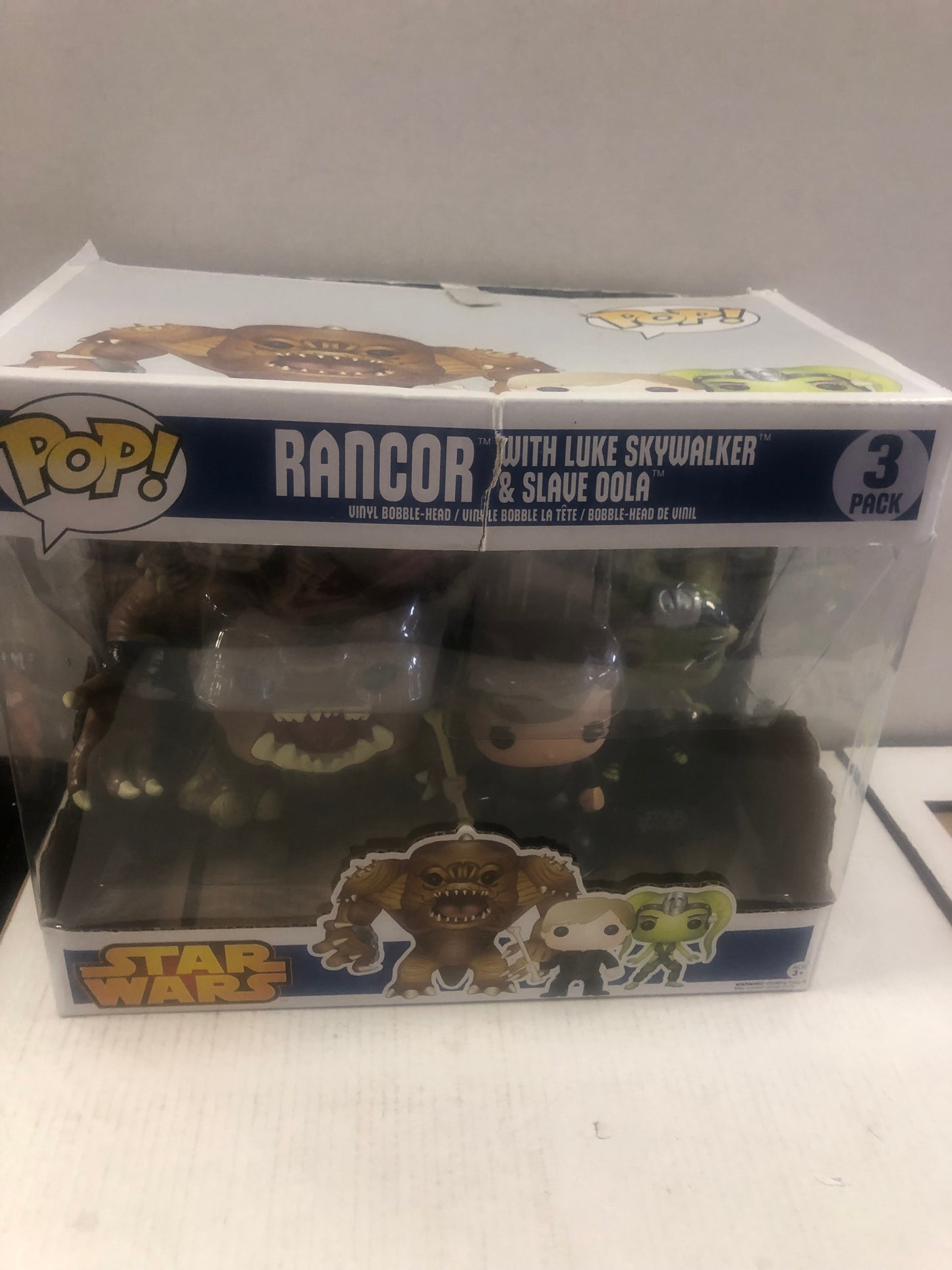 FUNKO STAR WARS 3 PACK RANCOR WITH LUKE SKYWALKER AND SLAVE OOLA