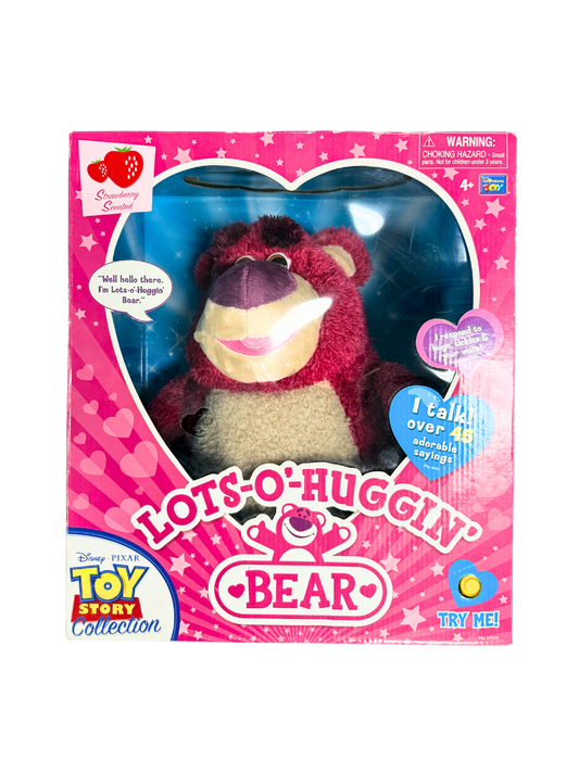TOY STORY TALKING LOTS-O’-HUGGIN BEAR PLUSH STRAWBERRY SCENTED FROM THINK WAY DISNEY PIXAR