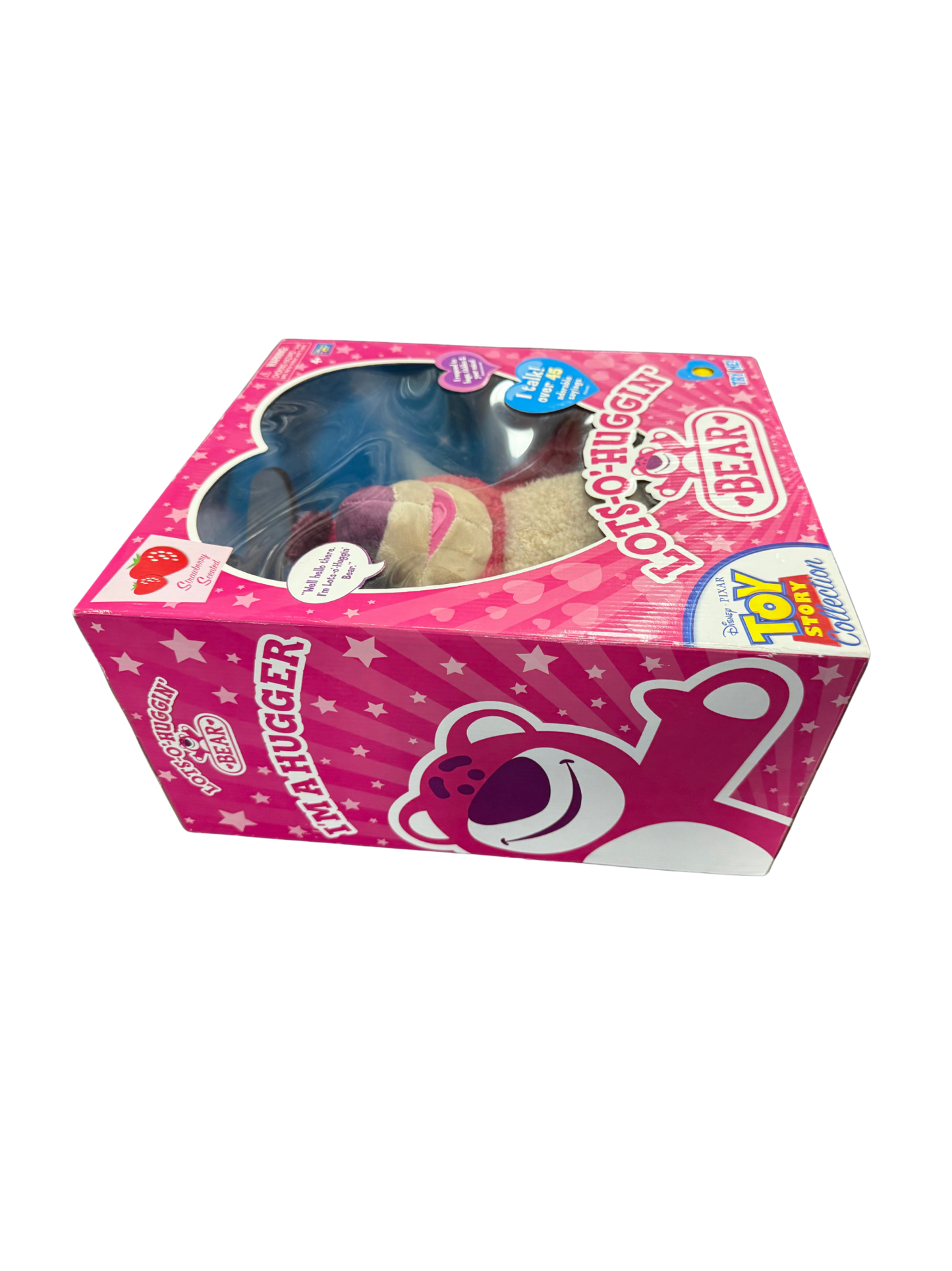 TOY STORY TALKING LOTS-O’-HUGGIN BEAR PLUSH STRAWBERRY SCENTED FROM THINK WAY DISNEY PIXAR