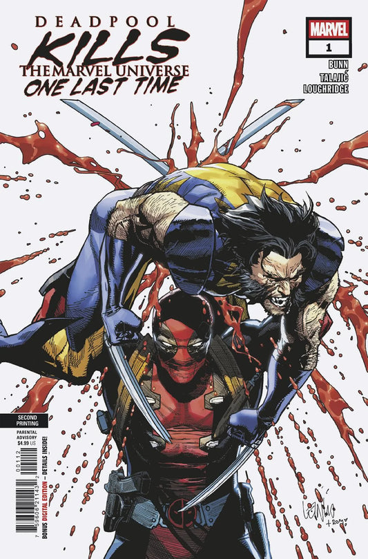 MARVEL COMICS DEADPOOL KILLS THE MARVEL UNIVERSE ONE LAST TIME #1 SECOND PRINTING