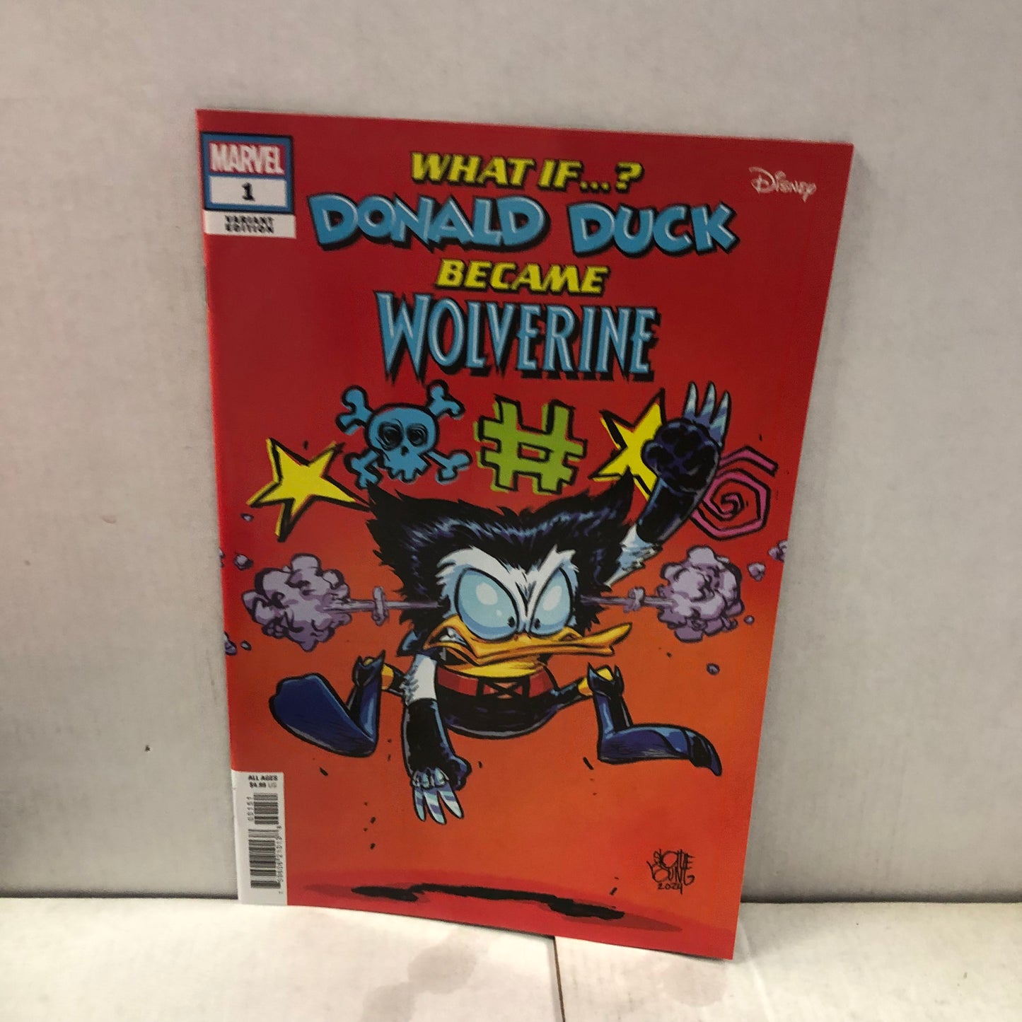 MARVEL COMICS - WHAT IF?DONALD DUCK BECAME WOLVERINE #1 (2024 SKOTTIE VARIANT!)