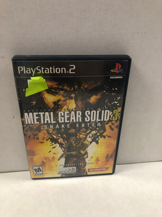 PLAYSTATION 2 METAL GEAR SOLID 3 SNAKE EATER COMPLETE IN CASE