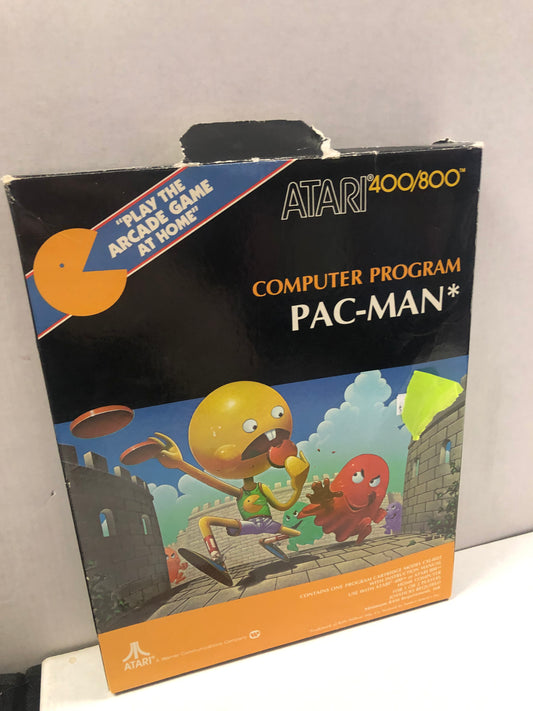 ATARI 400/800 PAC-MAN COMES IN BOX SOME BOX DAMAGE