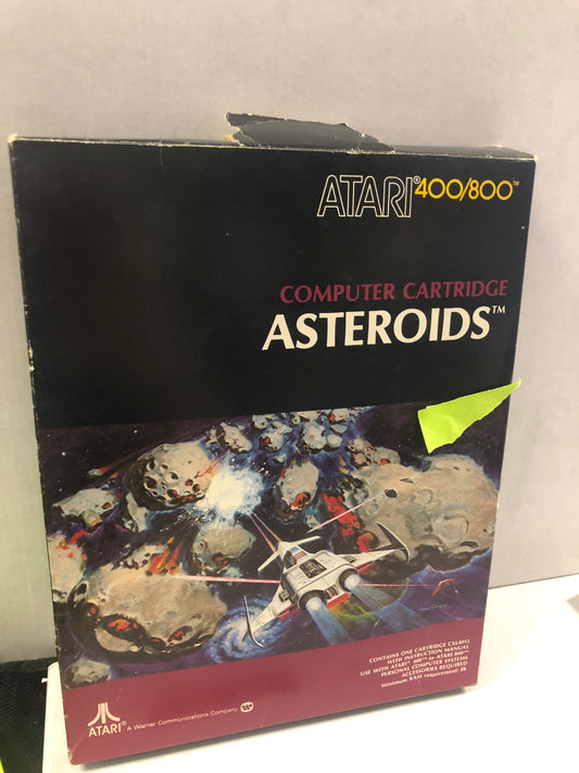 ATARI 400/800 ASTEROIDS COMES IN BOX SOME BOX DAMAGE ON TOP OF BOX