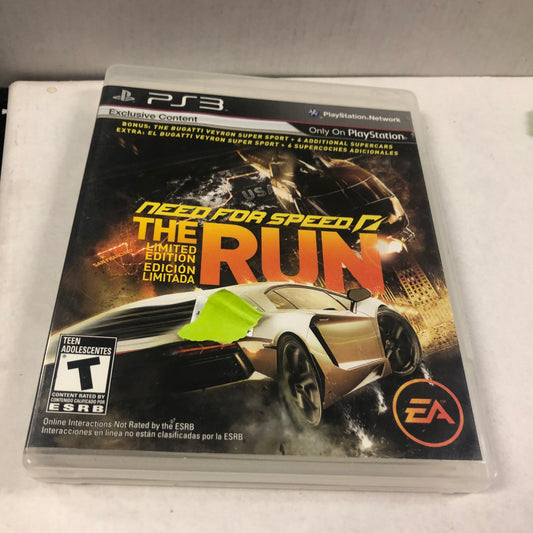 PLAYSTATION 3 NEED FOR SPEED THE RUN LIMITED EDITION COMPLETE IN CASE