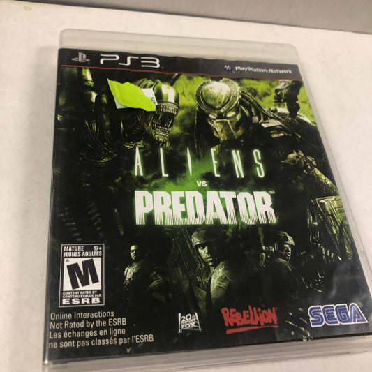 PLAYSTATION 3 ALIENS VS PREDATOR COMPLETE IN CASE