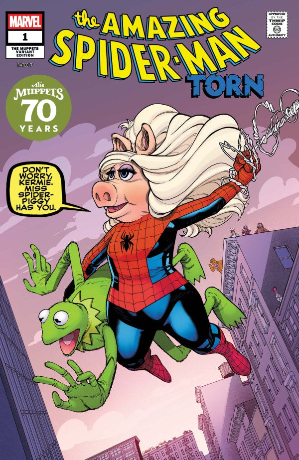MARVEL COMICS AMAZING SPIDER-MAN TORN # 1 MUPPETS VARIANT