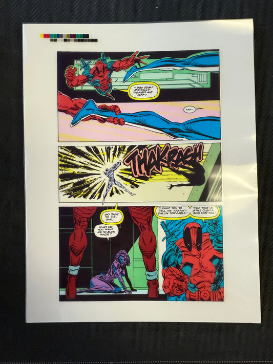 Marvel COMICS DEADPOOL COMIC CELL ROB LIEFELD ART WITH DOMINO