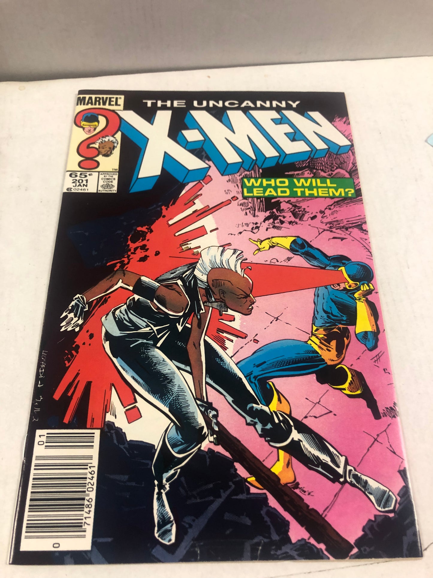 MARVEL COMICS X-MEN 201 (1986) NEWSSTAND 1ST NATHAN SUMMERS AS BABY VF+ WP