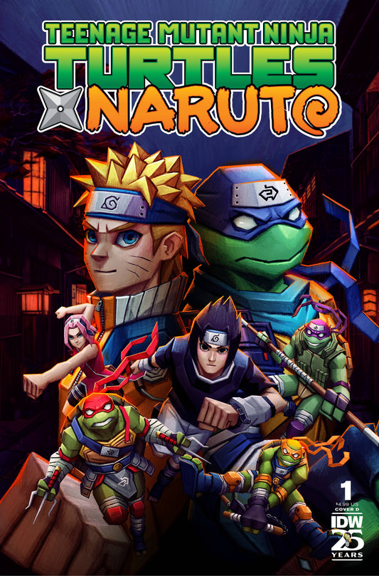 IDW PUBLISHING TEENAGE MUTANT NINJA TURTLES NARUTO #1 COVER D