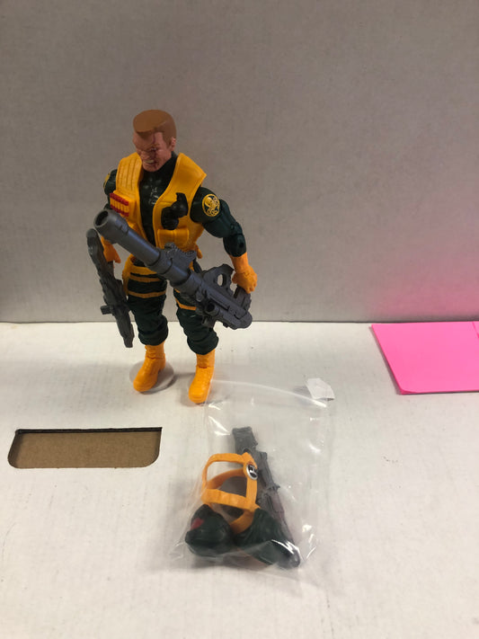 MARVEL LEGENDS HYDRA COMMANDER WITH CHANGEABLE HEADS AND 2 GUNS LOOSE FIGURE