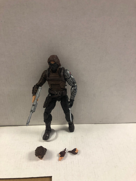 MARVEL LEGENDS WINTER SOLDIER WITH CHANGEABLE HEAD HANDS AND WEAPONS LOOSE FIGURE